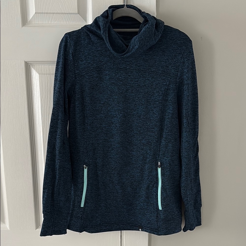 Dark Blue Pullover with Zipper Pockets